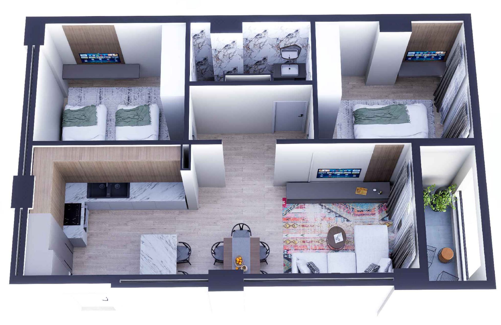 Veľký apartmán 1208 - 85.9 m²